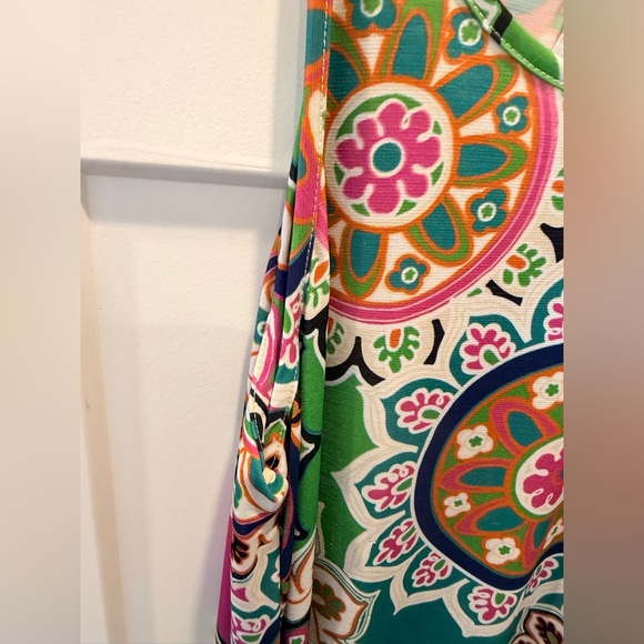 Heimish USA Maxi Dress Sleeveless Boho Medallion Print Colorful Casual Summer - Picture 2 of 11